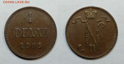 1 пенни 1909  до 22.01.2022 - 1909