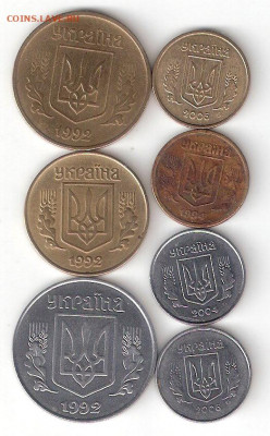 УКРАИНА: Погодовки 7 монет ФИКС - УКРАИНА-7 погодовок А