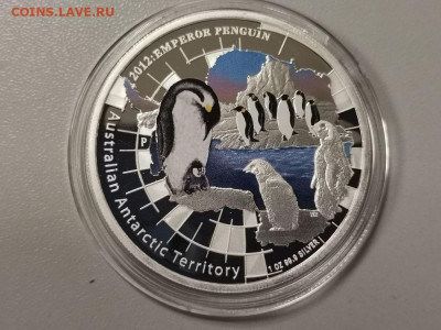 1дол 2012 Австралия Императорский пингвин, Ag999, до 29.01 - С Пингвин-1