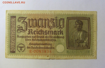20 марок 1940-45 Германия (838) 05.02.22 22:00 М - CIMG4634.JPG