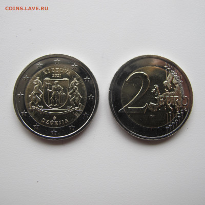 Латвия 2 евро 2021 Дзукия - по 210 рублей - IMG_6173.JPG