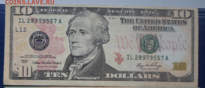 Бона 10 $ США на монеты США - 10 долларов