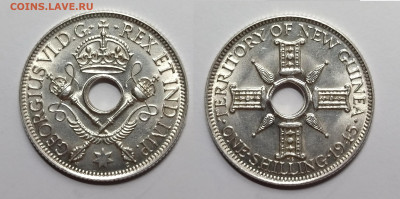 Британская Новая Гвинея 1 шиллинг 1945г Георг VI №3 - 31.03 - IMG_20220327_175543