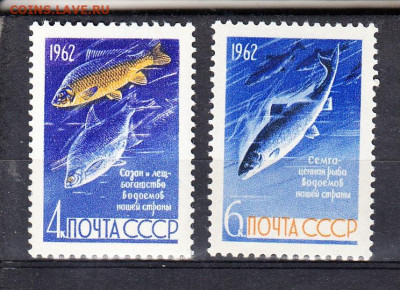 СССР 1962 рыбы 2м** до 04 04 - 2л