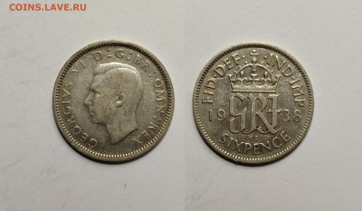 Великобритания 6 пенсов 1938 г Георг VI - 7.04 - IMG_20220327_181654