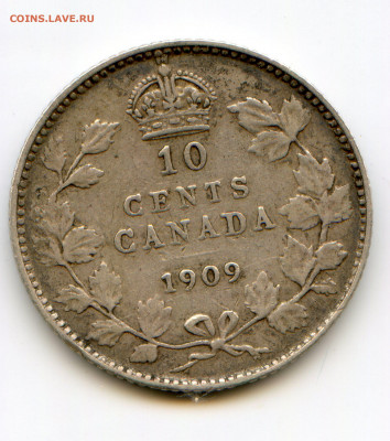 Канада. Эдуард VII. 1909. 10 центов. VF. До 14.04 в 22.00 - img520