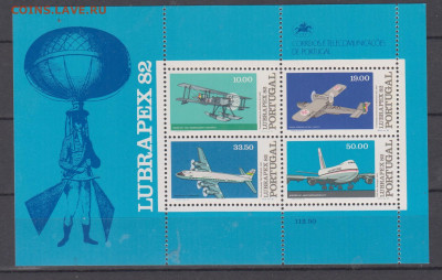 Португалия 1982 авиация блок ** до 24 04 - 41в