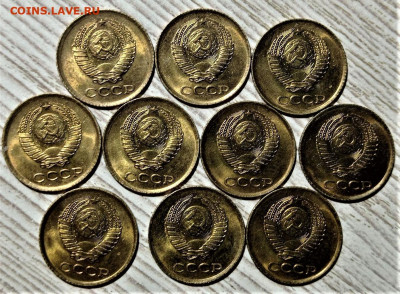 1 копейка 1961 UNC (10 монет). До 24.04.22 в 22.00 по МСК - 2