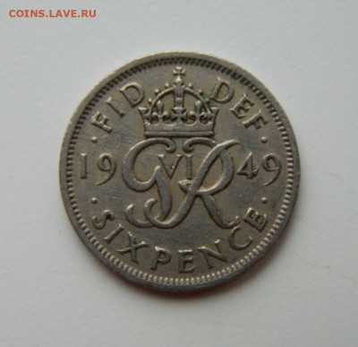 Великобритания 6 пенсов 1949 г. до 28.04.22 - DSCN4921.JPG