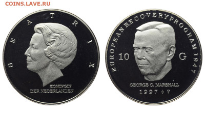 Нидерланды. 10 гульденов 1997 г. Proof. Маршалл. До 22.05.22 - Р676.JPG