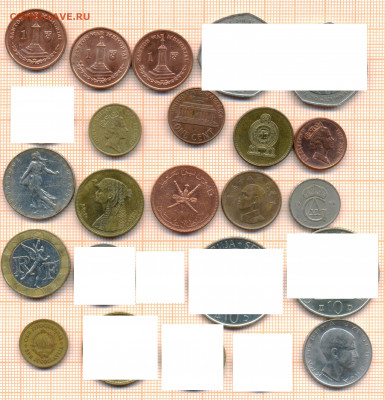 монеты разные 12 от 5 руб. фикс цена - лист 12а 001