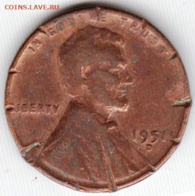 США 1 цент 1951 г. до 31.05.22 г. в 23.00 - 033