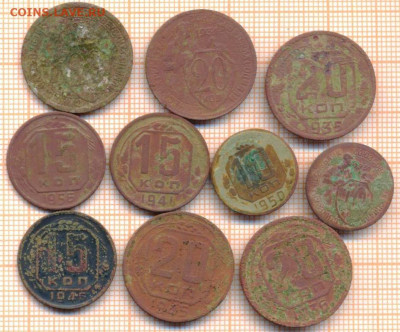 никель 10 монет на чистку, до 01.06.2022 г. 22.00 по Москве - никель 10шт  50
