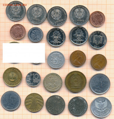 монеты разные 9 от 5 руб. фикс цена - лист 9а 001