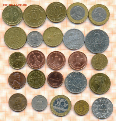 монеты разные 12 от 5 руб. фикс цена - лист 12 001