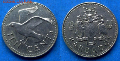 Барбадос - 10 центов 1984 года (Фауна) до 18.06 - Барбадос 10 центов, 1984