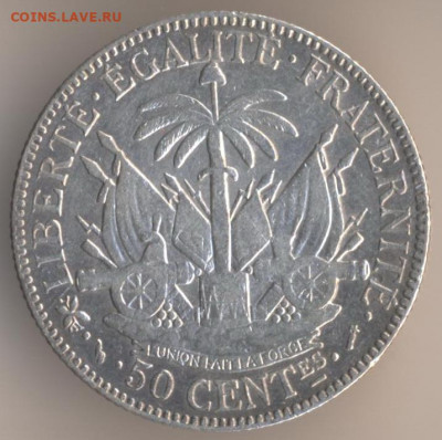 Монеты достоинством "50", выпущенные в странах Америки - 21