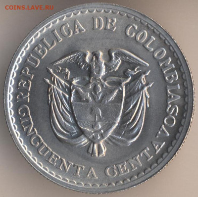 Монеты достоинством "50", выпущенные в странах Америки - 51