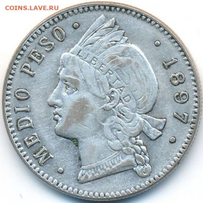 Монеты достоинством "50", выпущенные в странах Америки - 23