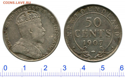 Монеты достоинством "50", выпущенные в странах Америки - 1907
