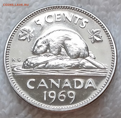 Канада 5 центов 1969 UNC до 4 июля 22-00 мск - Канада 5 центов 1969 20220628_123929