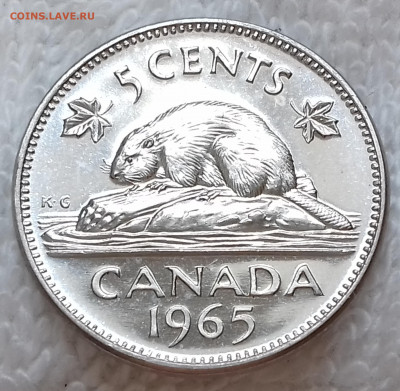 Канада 5 центов 1965 aUNC до 4 июля 22-00 мск - Канада 5 центов 1965 20220628_124001