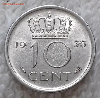 Нидерланды 10 центов 1956 до 14 июля 22-00 мск - Нидерланды 10 центов 1956 20220708_135520