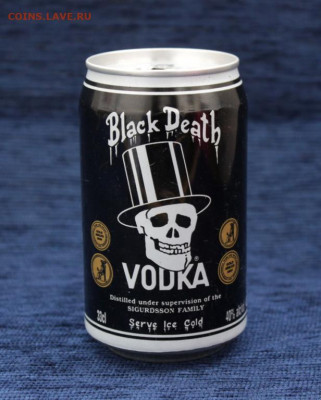 Сигаретные пачки - 93 шт. - vodka_black_death_1997_god_pustaja_zhestjanaja_banka_0_33_zhest_banochki_napitki_alkogol