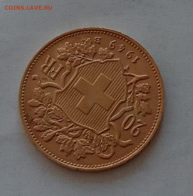 Швейцария 20 франков 1949 до 06.08.22 в 22.00. - IMG_20220802_163114