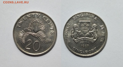 Сингапур 20 центов 1987 года - 7.08 - IMG_20220805_115252