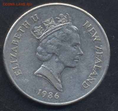 Новая Зеландия 20 центов 1986 г.17.08.2022 г. 22 -00 МСК. - Фиджи 20 1