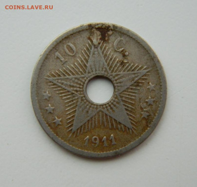 Бельгийское Конго 10 сантимов 1911 г. до 23.08.22 - DSCN2221.JPG