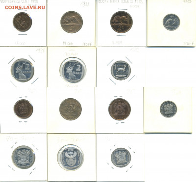 Набор монет ЮАР 7 штук - uar7monet