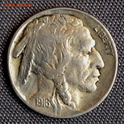 5 центов США 1916, редкий штемпель "no F", до 20.09. - 4