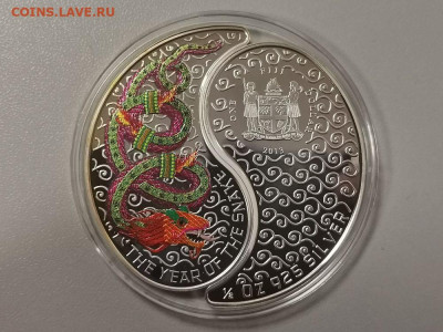 1 доллар 2013 Фиджи Инь-Янь (2монеты), серебро,  до 13.10 - ЯЯ Инь Янь-2