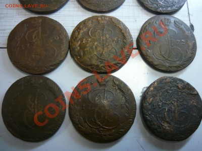 5 копеек 1759-1776 годов, 12 штук - P1130059.JPG