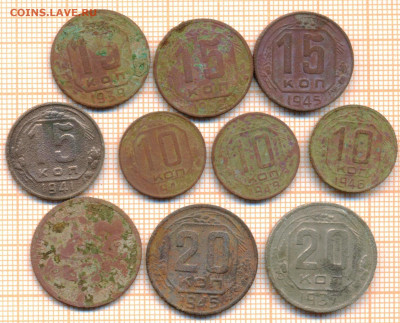монеты СССР до 1961г. 10 монет, никель10, до 25.10.22 в 22: - никель 10