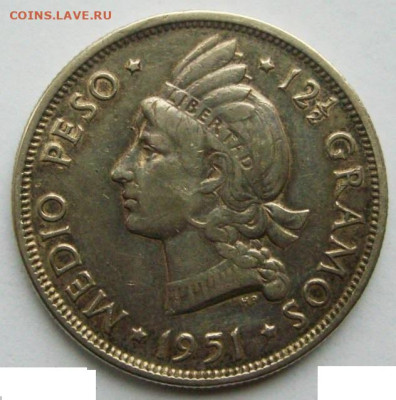 Монеты достоинством "50", выпущенные в странах Америки - д1