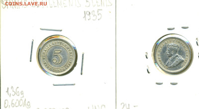 Стрейтс Сетлментс 5 центов, 1935 до 14.11 - 5c1935