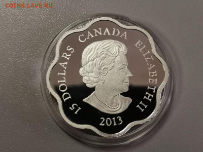 15 долларов 2013 Канада- Год змеи, серебро, до 23.11 - ЯЯ Змея-2