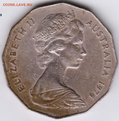 АВСТРАЛИЯ 50 центов 1976 г. до 10.12.22 г. в 23.00 - 022