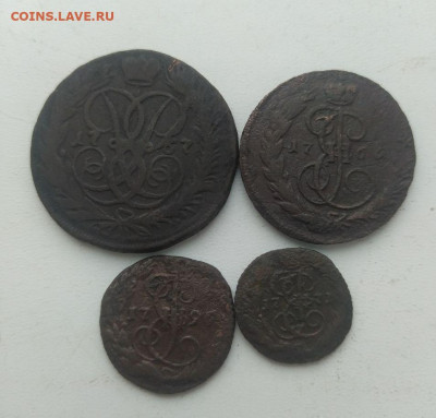 4 монеты Екатерины и Елизаветы до 20.01 в 22.00 - л1_1