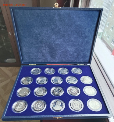 Монеты СССР 1 рубль 1988 ПРУФ (новоделы) все 19 шт в футляре - 20