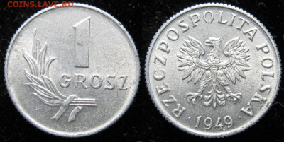 Польша 1 грош 1949 до 15-02-23 в 22:00 - 14.17. -Польша 1 грош 1949   3475