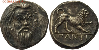 Монеты Боспора Пантикапей Гемидрахма Сатир ПАNTI - 099-1035(4)