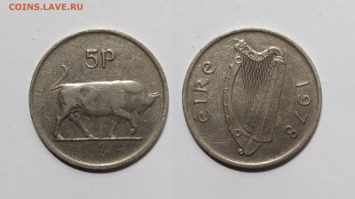 Ирландия 5 пенсов 1978 года большой тип - 21.02 - IMG_20230214_104941
