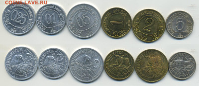 Набор из 6 монет 1998г 0,1 0,25 0,5 1 2 5 Арктикуголь до 23. - 10-15-20-98sh