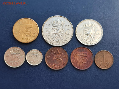 Набор монет Нидерланды 8 шт до 27.03.2023 года в 23.00 - IMG_20230320_154855