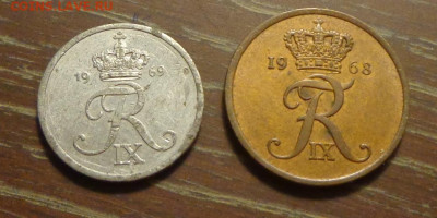 ДАНИЯ - 2 и 5 эре 1968, 69 до 18.04, 22.00 - Дания 2 и 5 марок_2