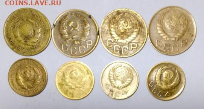 Погодовка СССР 14 монет: 3к,2к по 7шт, как один лот Фикс - 3к,2к четыре шт-1930,36,38,40 А